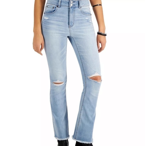 VANILLA STAR Juniors' Ripped High-Rise Jeans pants  size 7 - Picture 1 of 14